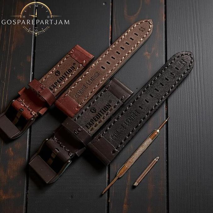 Strap Tali Jam Tangan Expedition Bahan Kulit Asli Berkualitas