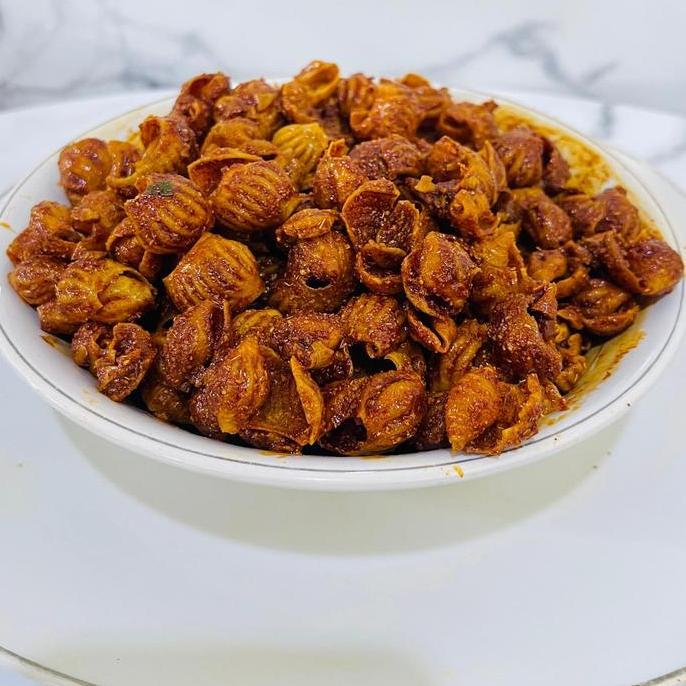 KERANG NIKMAT 250gr GURIH DAN RENYAH Cemilan Pedas Vegetarian Lychee Food  Makanan Kering Asin Food 
