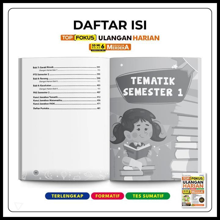 Terlaris Buku Kurikulum Tematik Top Fokus Kelas 6 Sd/Mi