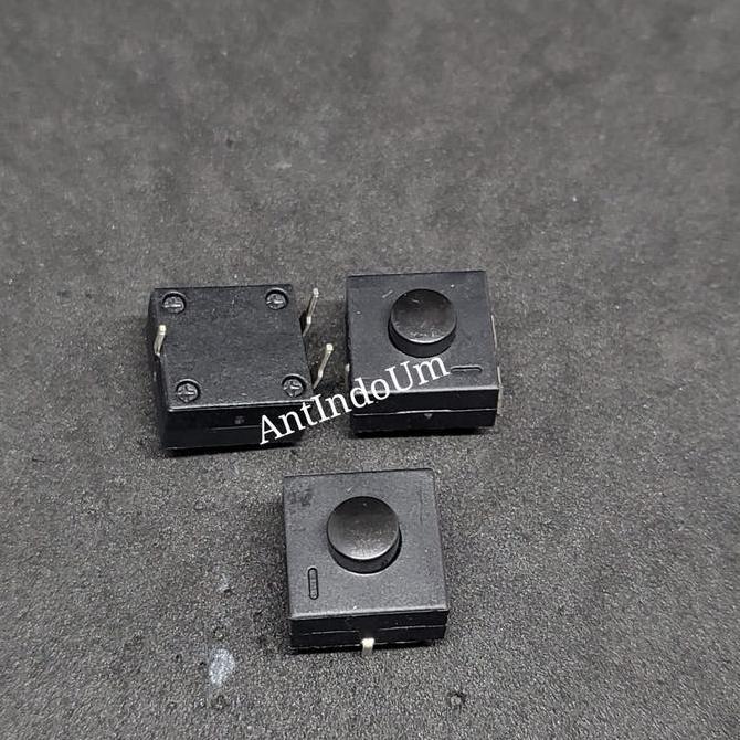 SWITCH SENTER SWAT 3 PIN HITAM / TOMBOL PUSH ON OFF 3 PIN CA27
