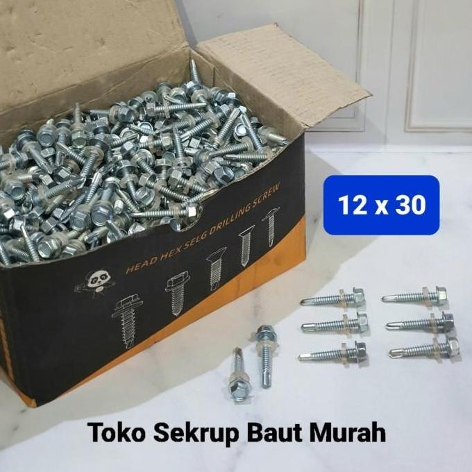 swwsindurjan1 - baut drilling 12x30 / sekrup baut roofing 12x30 / driling sds /sekrup drilling 12 x 