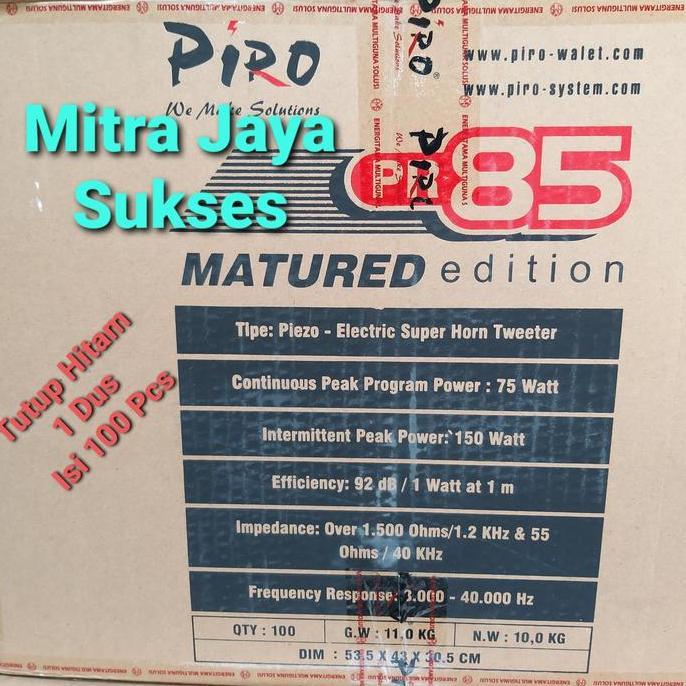 fahmifahstore / Per Dus Tweeter Walet Piro PR 85 Hitam isi 100 Pcs Diskon