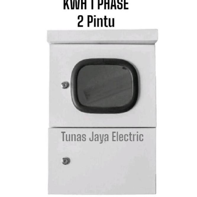 Promo Box Panel Kwh Meter 1Phase (Kaca 2Pintu) Model Topi Outdoor