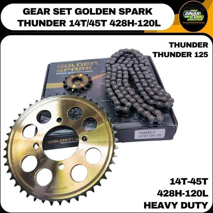 GEAR SET SUZUKI THUNDER 125 GOLD MODEL SSS - SINAR LARIS