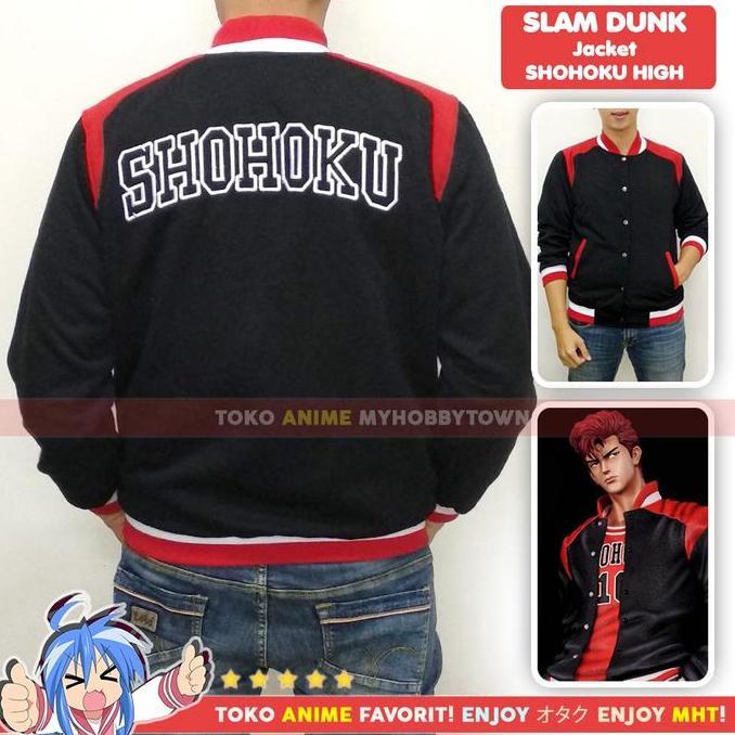 Jaket Hoodie Anime Slam Dunk Shohoku Sakuragi Rukawa Cosplay Fashion