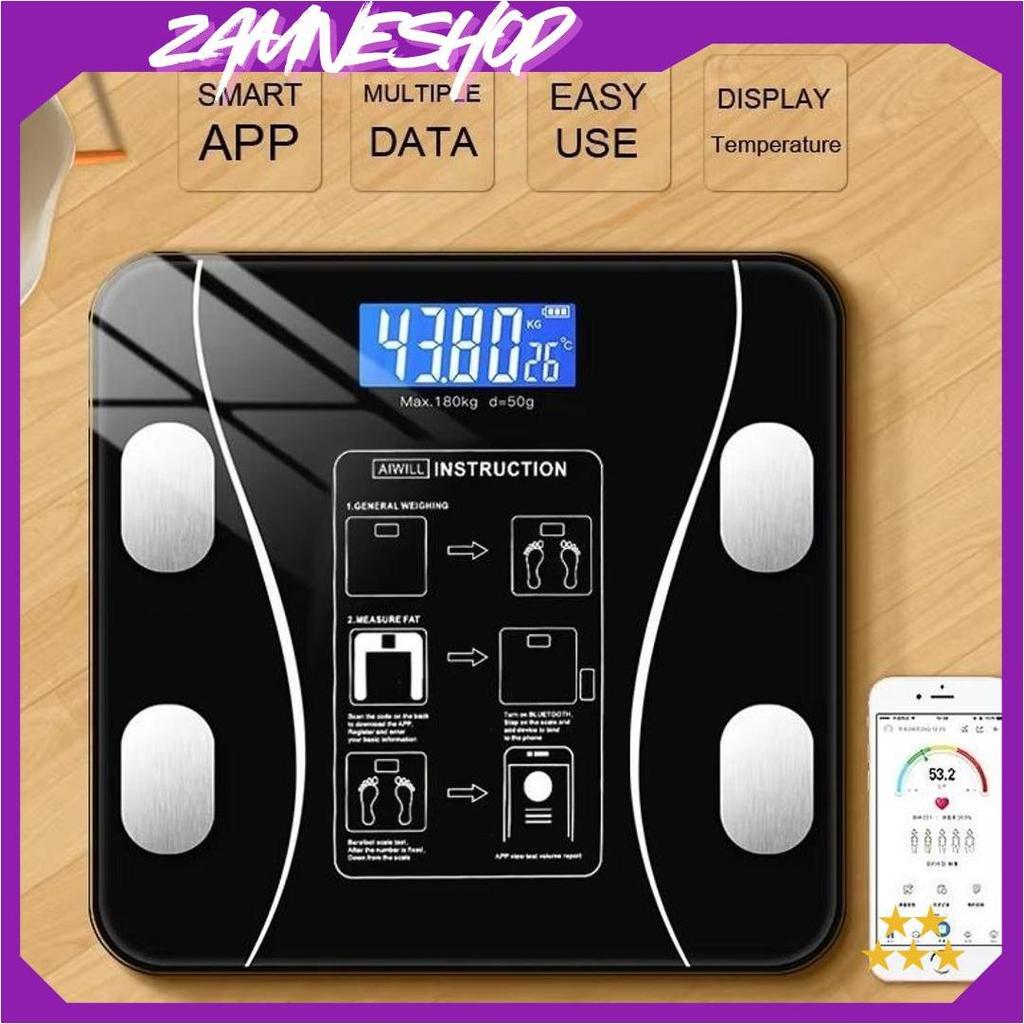 TIMBANGAN BADAN DIGITAL BODY FAT BMI MONITOR / DIGITAL SMART SCALE WITH BLUETOOTH FAT MONITOR 180 KG
