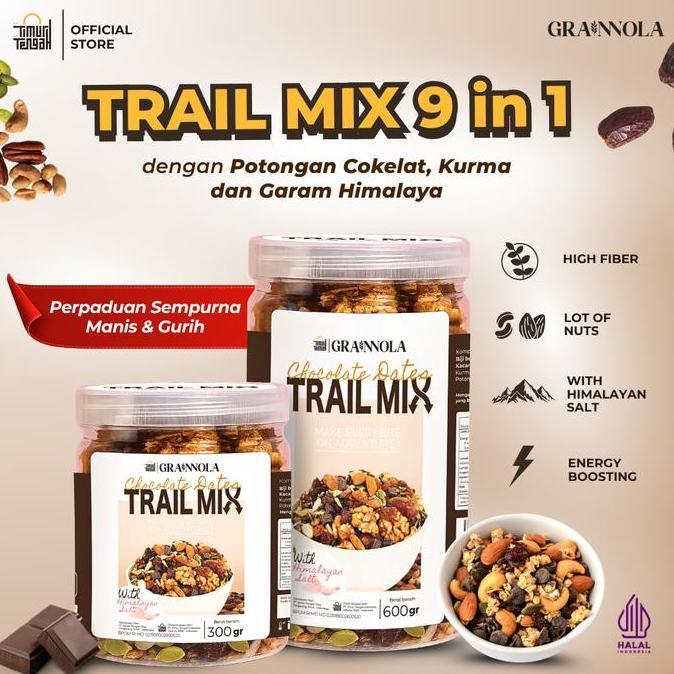 Yummy Timur Tengah 9 in 1 Trail Mix Chocolate Dates 600 gr | Almond, Walnut, Kurma, Choco Chunks, Ra