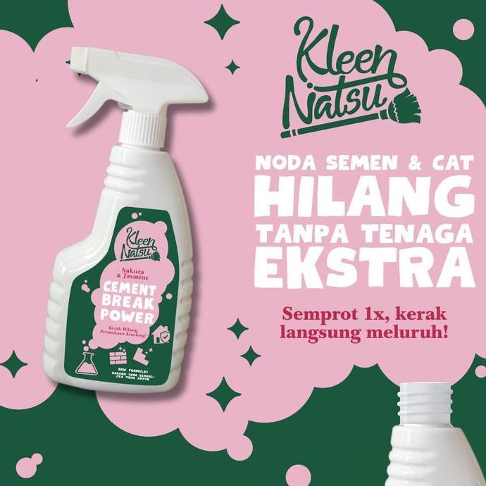 PEMBERSIH NODA SEMEN DAN CAT TEMBOK KLEENNATSU (FREE SIKAT) Cement Remover Cairan Spray Penghilang L