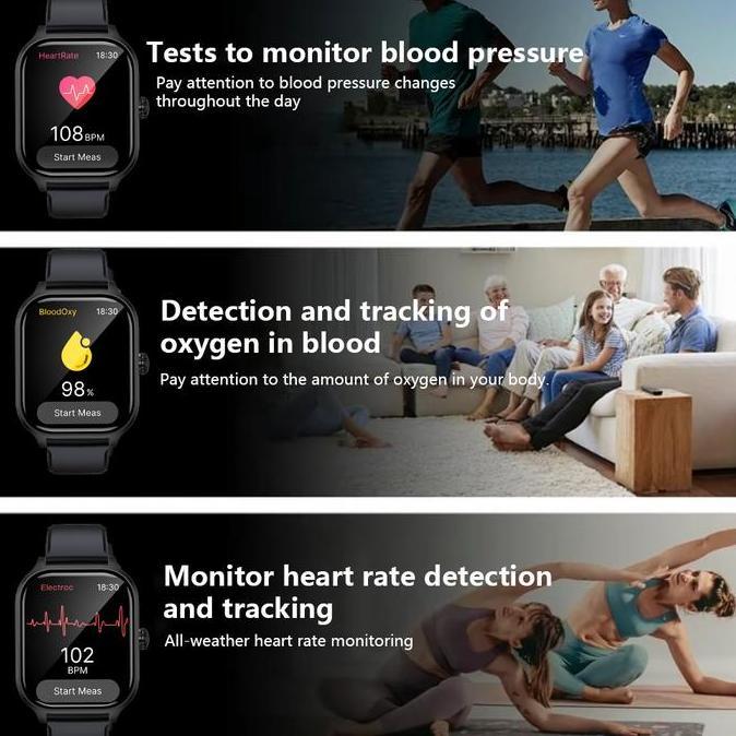 H9MAX Smartwatch Amazfit Bip 6 Pro I Watch Series 10 Wanita Sentuh Layar Wireless Pengisian Magnetik