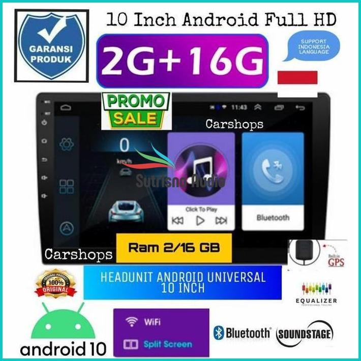 Headunit Android 10 Inch Universal Double Din Android Navigation Mobil