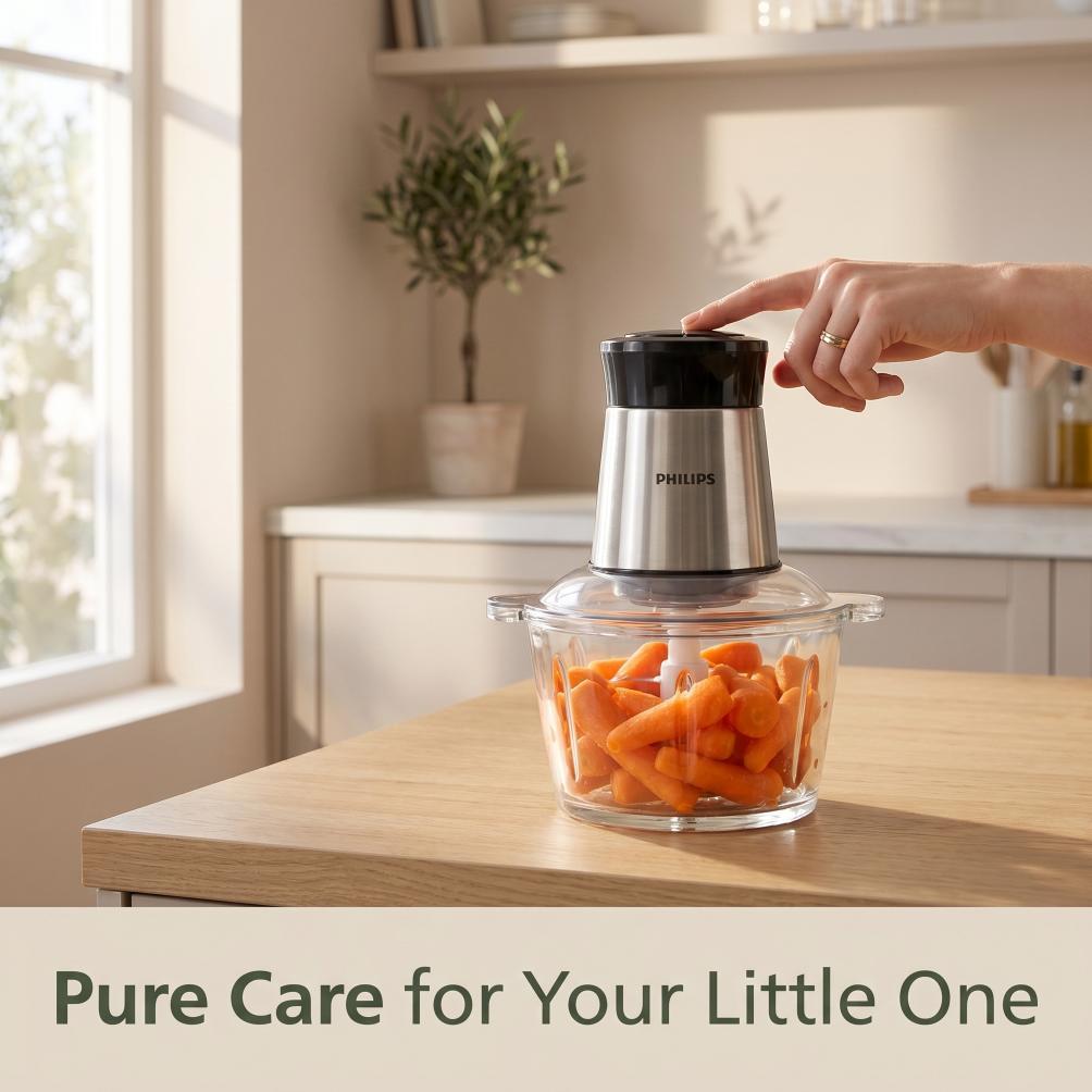 BIG PROMO Chopper philips Blender Penggiling Daging Stainless 2L - Multifungsi, Mudah Dibersihkan, P