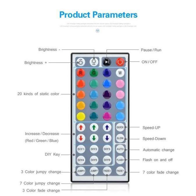 Controller lampu Led Strip RGB 3528 2835 5050 REMOTE IR 22K