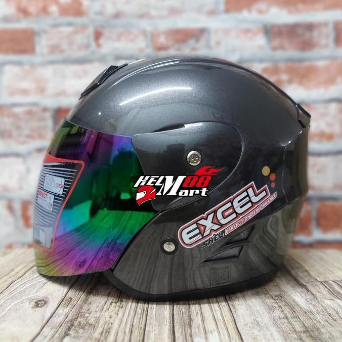 Helm SHEL EXCEL Solid Half F - Helm Evo Harian Helm Murah SNI