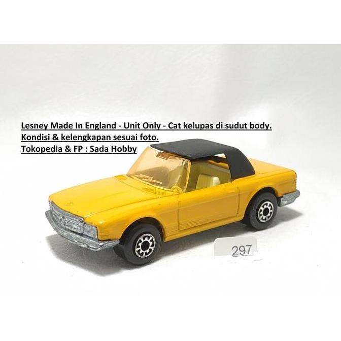 DIECAST VINTAGE MATCHBOX SUPERFAST LESNEY NO 6 MERCEDES BENZ 350 SL KUNING ENGLAND UNIT ONLY CADATOY