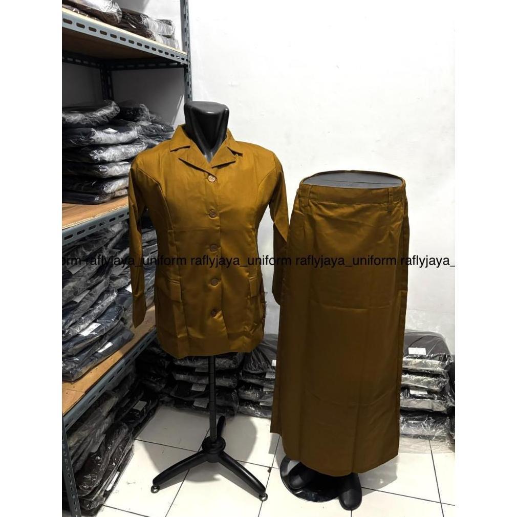 Bagus Seragam Pns Pemda - Baju Khaki Wanita Bahan Katun Wol - Baju Pemda Pns - Rafly Jaya