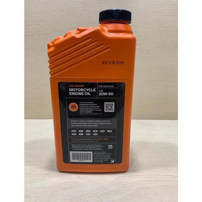 OLI HARLEY GENUINE SAE 20W-50 PER QUART 1 LITER