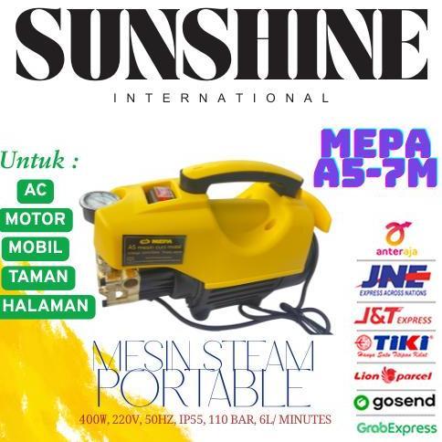 MEPA MESIN STEAM PORTABLE/ MESIN CUCI MOBIL, MOTOR, AC DLL