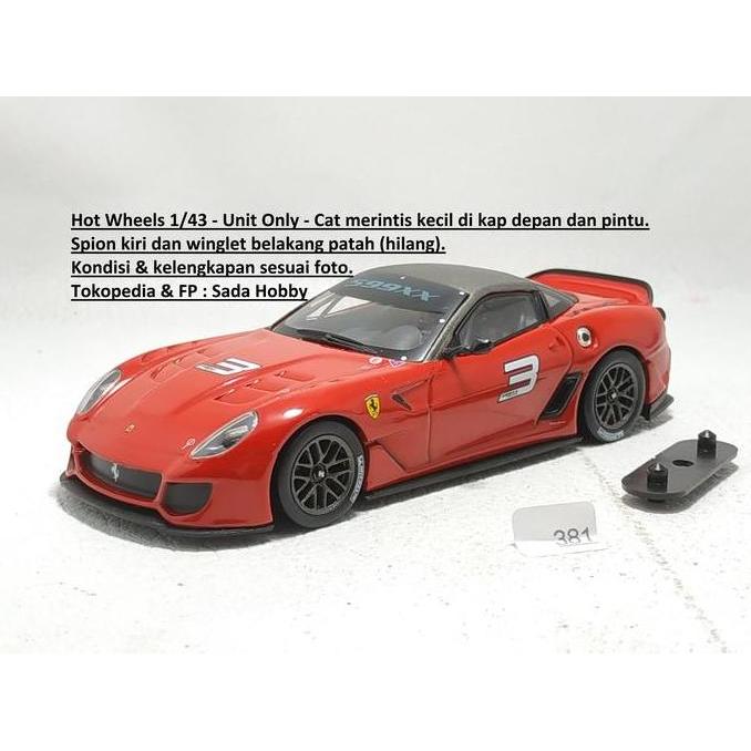 HOT WHEELS HOTWHEELS 1/43 FERRARI 599XX MERAH UNIT ONLY JUNK CADATOYS