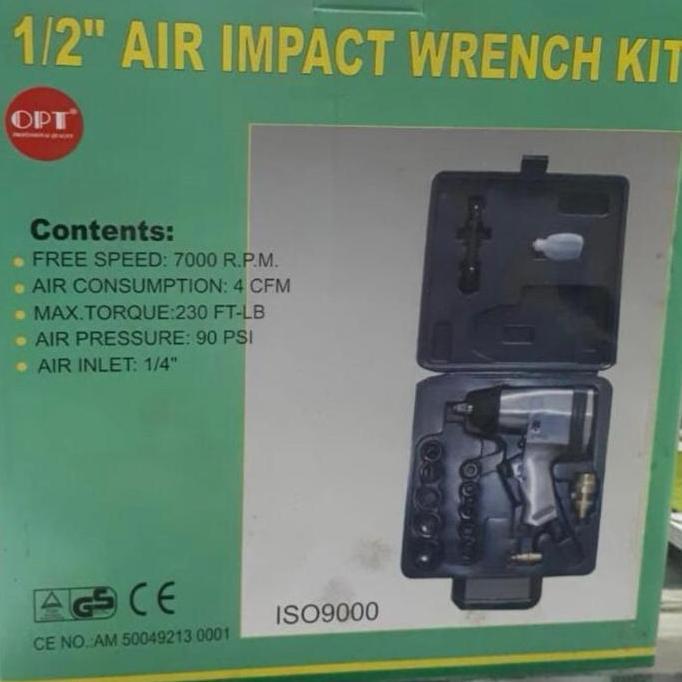 OPT Air Impact Wrench Kit DR 1/2" / Kunci Impact Angin DR 1/2"