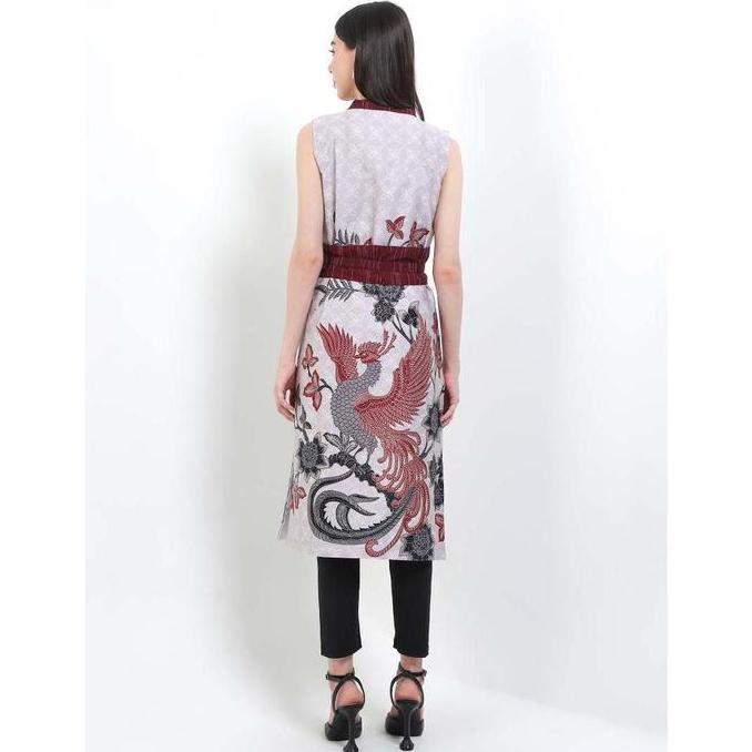 [] Rianty Batik Premium Wanita Atasan Tunik Furing Pink Anara Banara