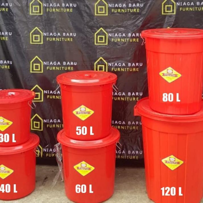 (Khusus Gojek) Ember Plastik Shinpo Besar Jumbo Tutup