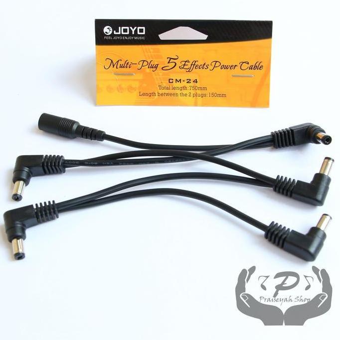 JOYO Daisy Chain 5 Way Plug Efek Gitar Power Supply Kabel Guitar Effec