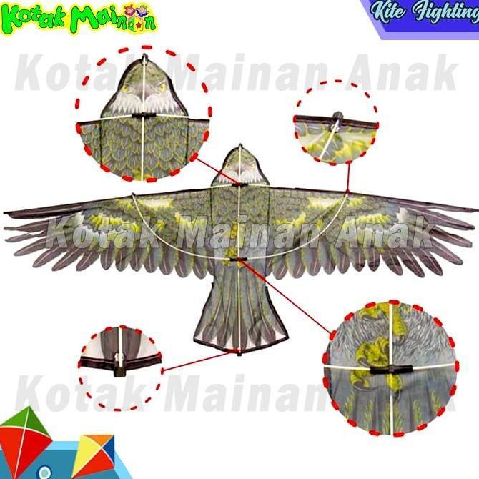 Kids Mainan Anak Layangan Layang Hias Burung Elang Random Toy Kait Pantai