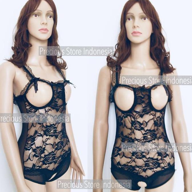 Lingerie Teddies Seksi Lingeri Sexy Open Crotch Exotic Transparan