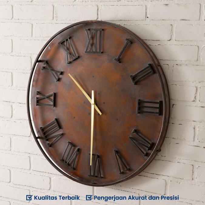 Jam Dinding Vintage / Jam Dinding Rustic/ Jam Dinding Industrial Clock Gift Kayu