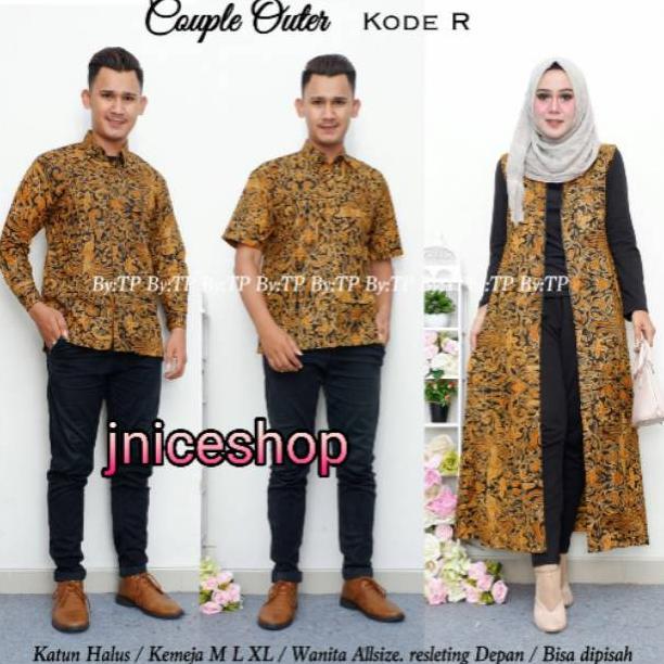 Viral  Outer Batik.Cardigan Rompi Panjang