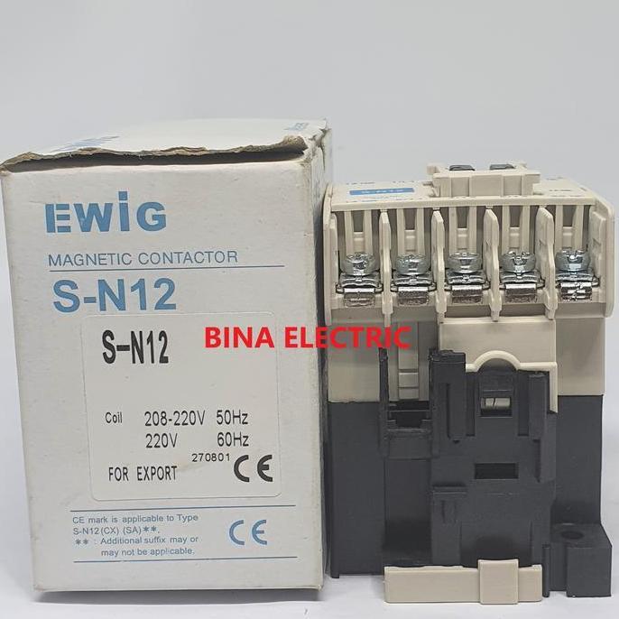 pt.dewicitraresmi / Magnetic Contactor Ewig S-N12 3P 20A / Kontaktor Ewig SN12 SN-12 Diskon