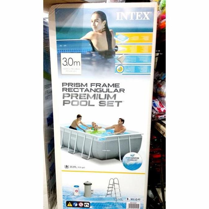 Intex 26784 Kolam Renang Prism Frame Rectangular Pool Set 3meter