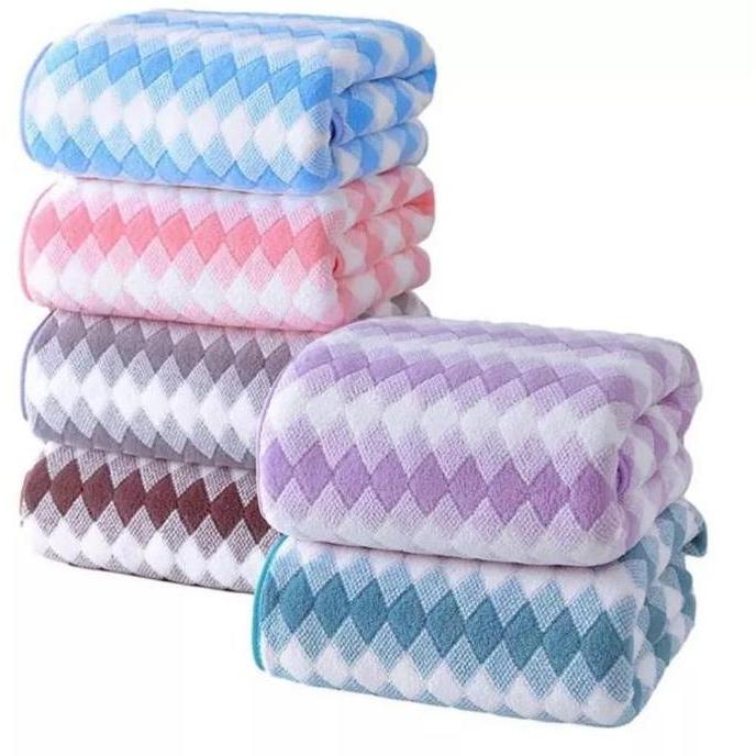 Handuk Microfiber Zigzag Towel Dewasa Perlengkapan Kamar Mandi