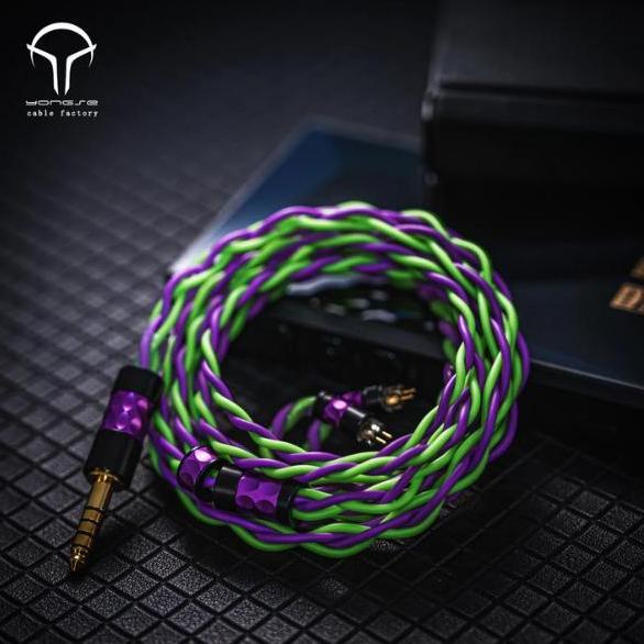 YONGSE Genesis High Quality 19AWG 4 strands 6N Silver Plated Single Crystal Copper Earphone IEM In E