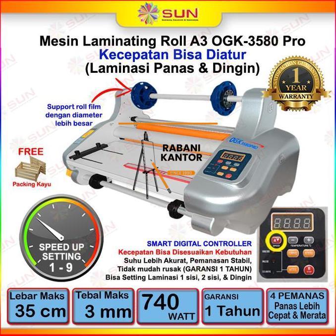 mesin laminasi laminating roll a3 - hot roll laminator