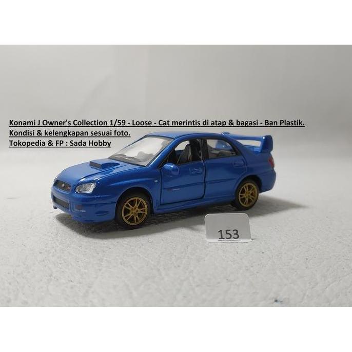 DIECAST KONAMI J OWNER'S COLLECTION SUBARU IMPREZA BIRU UNIT ONLY CADATOYS