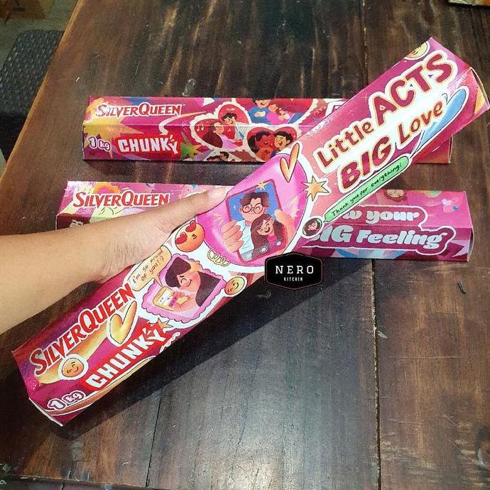 Silverqueen Chunky 1Kg / Coklat Valentine / Coklat Jumbo / Silverqueen Chunky Bar / Jumbo Chocolate/