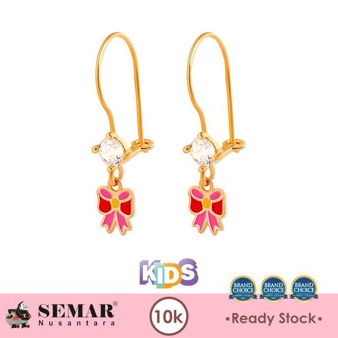 Tevanikarya - Anting Emas Anak Baby Colour Olea Ribbon Gold 10K Semar Nusantara