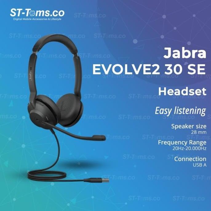 Jabra Evolve2 30 SE - Headset Stereo Office Hitam