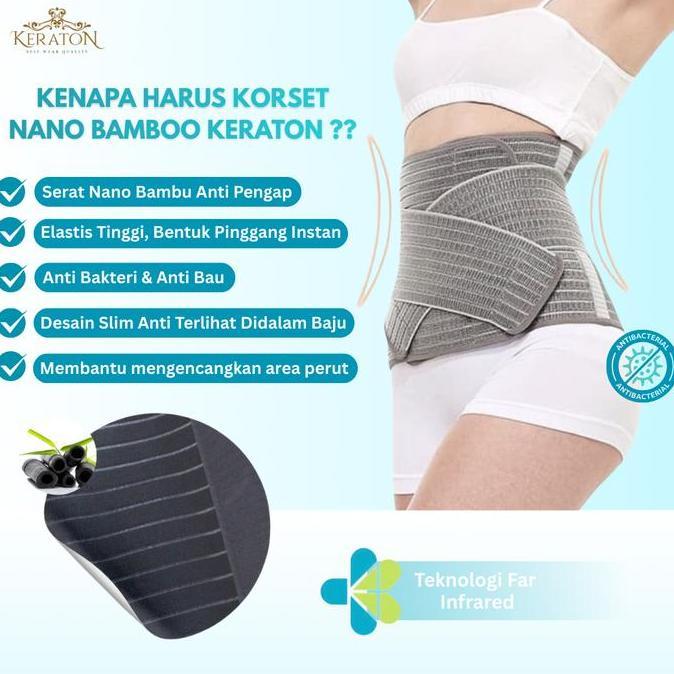 Miez- Korset Pengecil Perut Permanen Korset Nano Bambu Korset Pelangsing Ibu Melahirkan Korset Viral