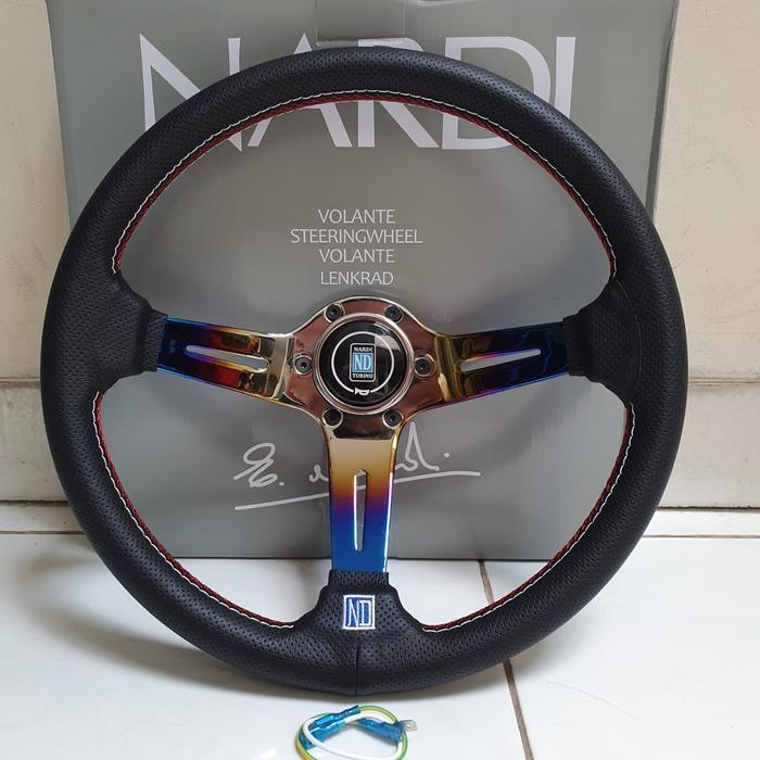Stir Nardi Titanium Burntip Rainbow Pelangi Steering Wheel Racing Original Dan Terpercaya