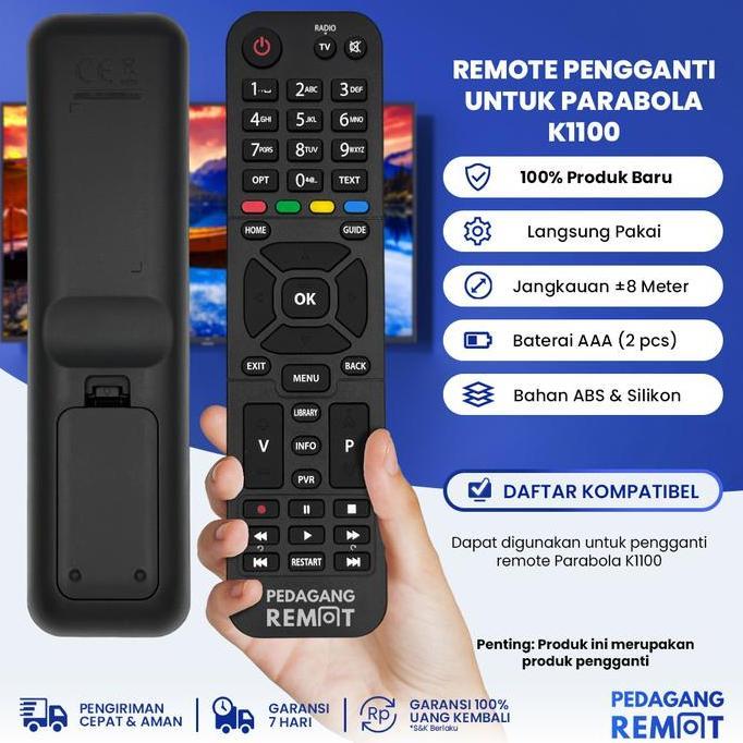 Remote STB Nexmedia DVB T2 / Remot Receiver Parabola Set Top Box Nexmedia K-Vision K1100