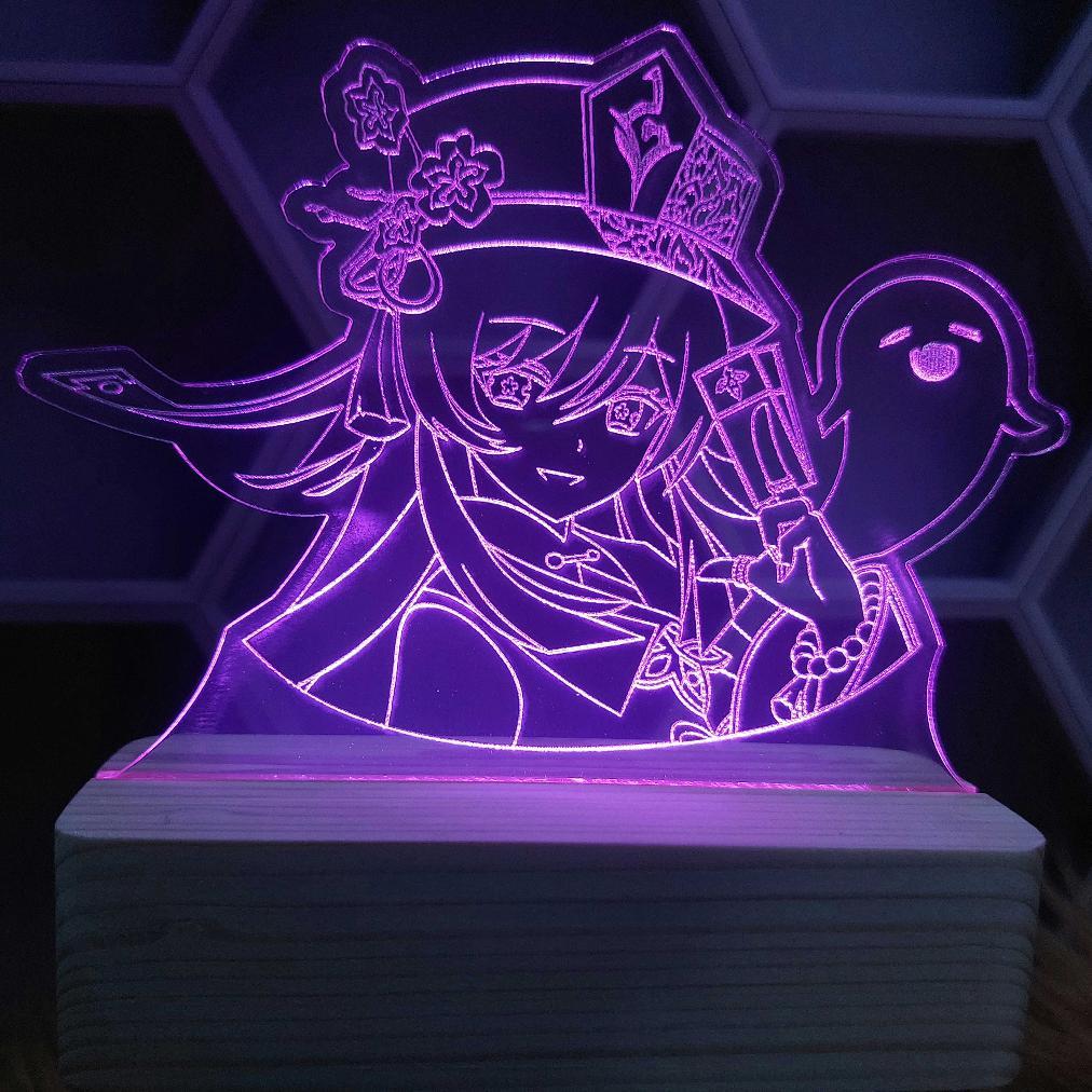 BEST DEALS Acrylic led GENSHIN IMPACT HU TAO / lampu tidur / led akrilik/ hadiah lampu 3d / acrylic 