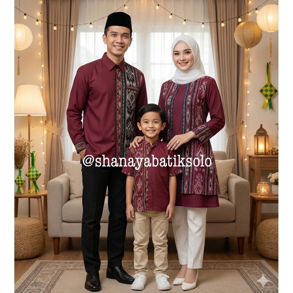 Limited Shanaya Tunik Batik Tenun Asli Kombinasi Toyobo Tenun Original Batik Kerja Baju Batik Wanita