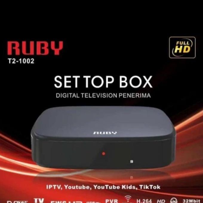 STB Ruby Set Top Box Penerima Siaran TV Digital + Dongle Wifi