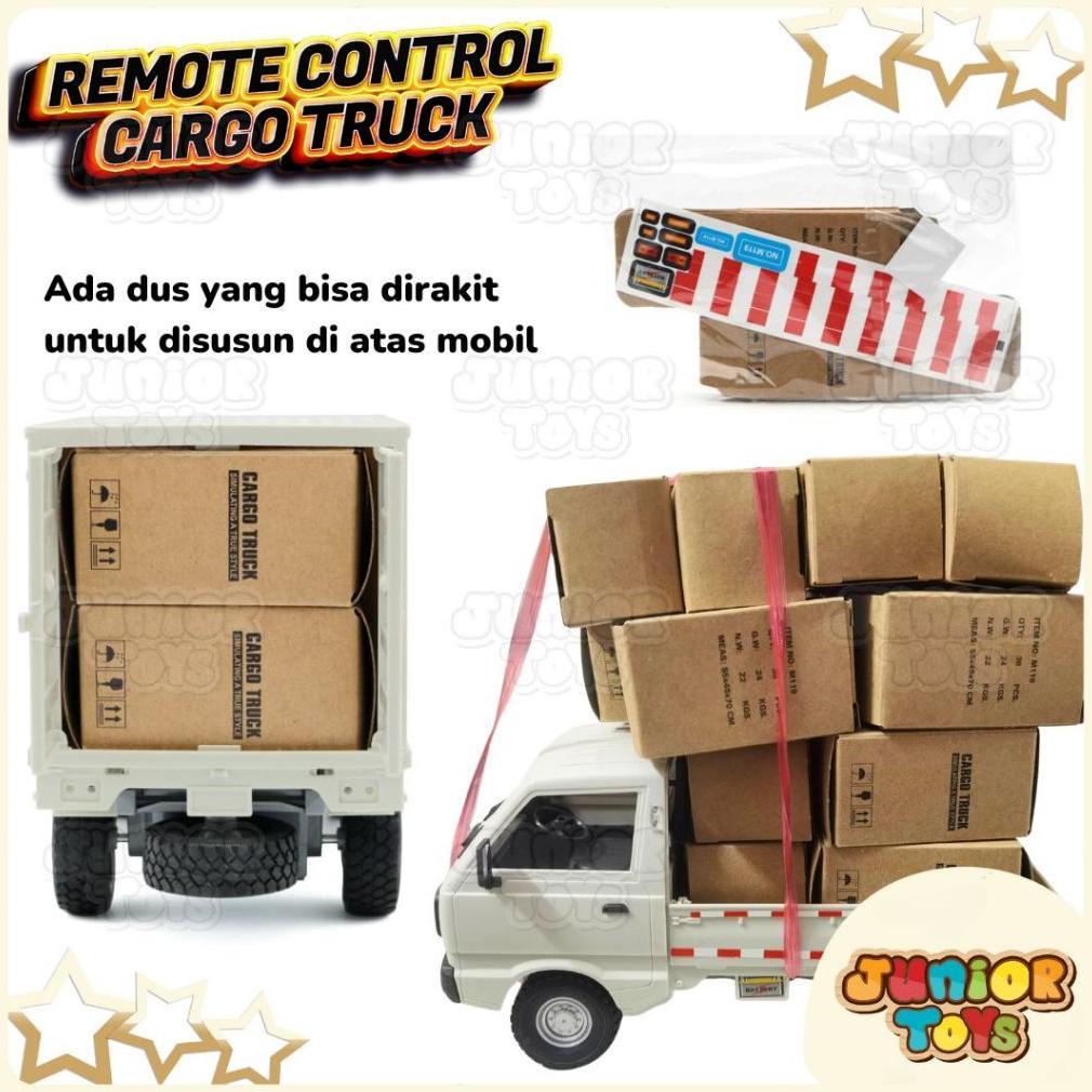 terbaru mobil remote control rc pick up box cargo truck miniatur carry apv mainan rc mobilan truk ba