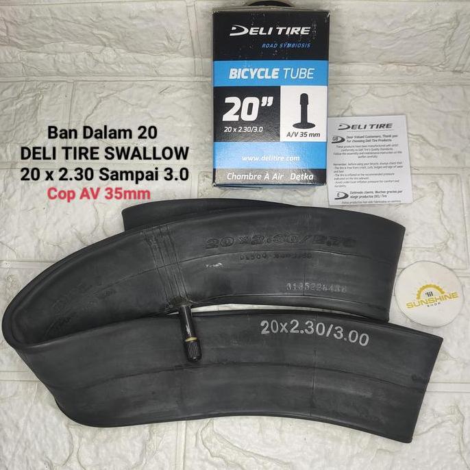 Ready Ban Dalam Sepeda BMX 20 x 2.30 / 3.0 Deli Tire Cop Pentil Motor AV 35mm