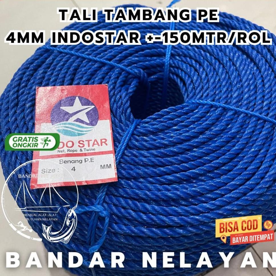 Tali 4Mm / Tali Tambang 4Mm Pe 1 Rol Murah