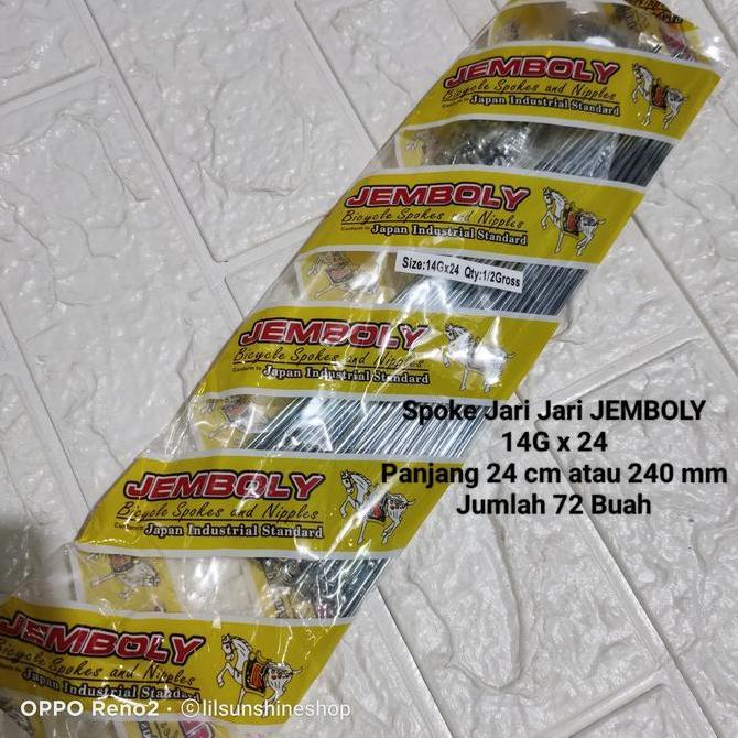 Ready Spoke Jari Ruji 240mm JEMBOLY 14Gx24 Velg Rims Sepeda Mini 24 Jadul Dan Roadbike Fixie 700c Do