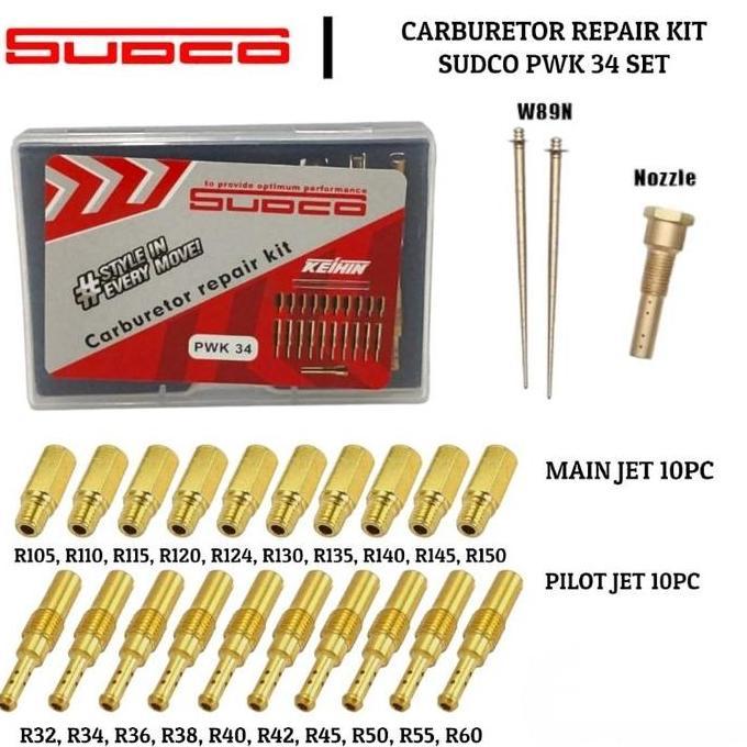 Ready KEIHIN SUDCO Pilotjet Mainjet PJ MJ Pilot jet Main jet Carburetor Carburator Karbulator Karbu 